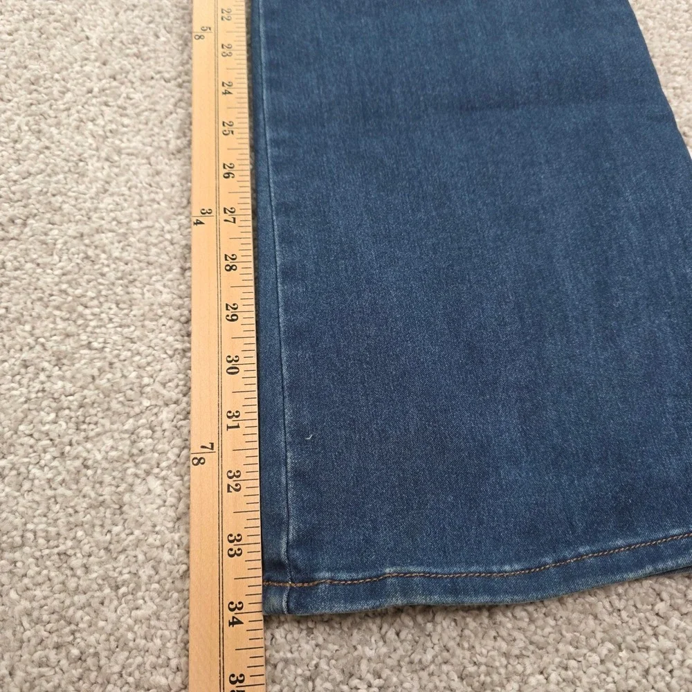 New Lee Easy Fit Barely Bootcut Jeans Women 16 Long Seawave Blue Stretch 3528127